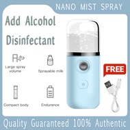 BeautyIU 40 ml USB Nano Facial Mister Rechargeable New Fashion Facial Steamer Water Replenish Mist Sprayer Handy Cool Mist Spray Machine Face Hydration Sprayer(Ready Stock)(Shipping Within24 Hours)