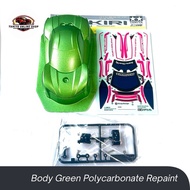 Tamiya Body 95486 Left Body Green Special Polycarbonate Repaint MS Chassis Body TamiyaOriginal