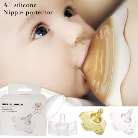 Silicone Nipple Protector With Box Breastfeeding Anti-bite Nursing Pads Dust Box Anti Overflow Breas