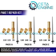 PACKAGE REPAIR KIT SET PE24 PE26 PE28 PE30 MAIN JET KARBU PILOT JET NEEDLE SKEP 110 115 130 140 SLOW