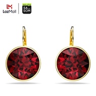Swarovski Round Cut Bella Drop Earrings Red | ของแท้ ตรวจสอบโดย SASOM
