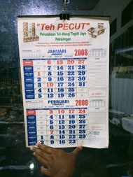 Koleksi Jadul Kalender Lawas Tahun 2008 teh pecut pekalongan