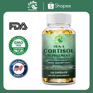 10-in-1 Cortisol Capsules with Ashwagandha -Stress Relief, Balanced Cortisol, Relaxation, Deep Sleep