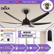 Deka Deka+ Neon (LED) DC Motor Remote Ceiling Fan / Kipas Siling