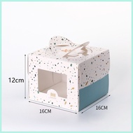 10 PCS Cake Box Bento Cake box with window HANDLE Cake Board 4inch