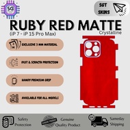 Skins Ruby Red Matte Crystalline 3M For iP Series