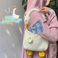 Swan Bag Crochet shoulder Bag || Women's Knitted Swan Shoulder Bag