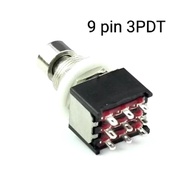 3PDT Mini switch 9-Pin on/on Press on To Extinguish Taiwan Grade