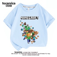 Korea Korea 2026Minecraft Minecraft Minecraft Game Pure Cotton Short-Sleeved T-Shirt Boys Creeper tn