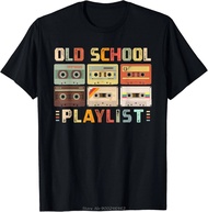 Cassette Tape Music 80s Retro Old School Playlist T-shirt Summer Casual Tshirt Fashion Fitness Tops 