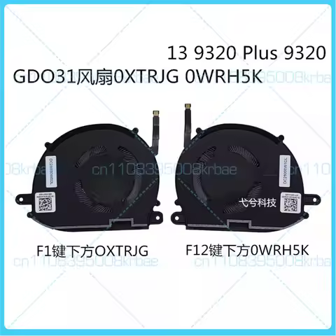 For Dell XPS 13 PLUS 9320 P151G fan 0XTRJG 0WRH5K