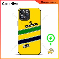 Ayrton Senna Helmet F1 Phone Case for iPhone 17 Pro Max / iPhone 16 Pro Max / 15 Pro Max / 13 / Sams