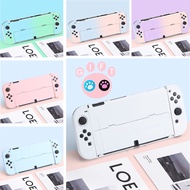 2021 NEW For Nintendo Switch OLED Gradient Protective Splittype Protection Case Waterproof PC Hard Cover Console JoyCon OLED Shell PC for Nintendo Switch Accessories Skin