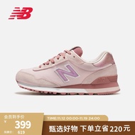 NEW BALANCE NB官方女鞋515系列简约经典潮流时尚舒适复古拼接休闲运动鞋 贝桃粉 WL515CSC 37.5（脚长24cm)