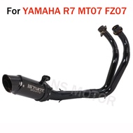 Motorcycle Exhaust Stainless Steel Slip On Exhaust System For For YAMAHA R7 MT07 MT-07 FZ-07 FZ07
