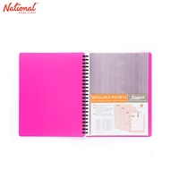 Seagull Clearbook Refillable 9423 Short 20Sheets 23Holes Pink