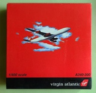 1/400 Airbus A340-300; 維珍航空Virgin Atlantic空中巴士飛機模型; Dragon Wings 1/400