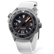 Undone Aquadeep 鈦金屬潛水錶 黑色錶面白色帶 AQD-369-WHT