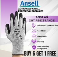 (ORIGINAL) Ansell EDGE 48-706 Cut Resistance Glove Level A3 Safety Glove Anti Cut Glove
