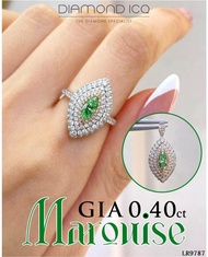 LR9787🌈 彩鑽系列💚 GIA Light Green 馬眼綠鑽0.40ct 💚 一個價錢兩個戴法 ✅ 豪鑲碎鑽💎 可戒指可吊咀 💫 平靚正 🉐