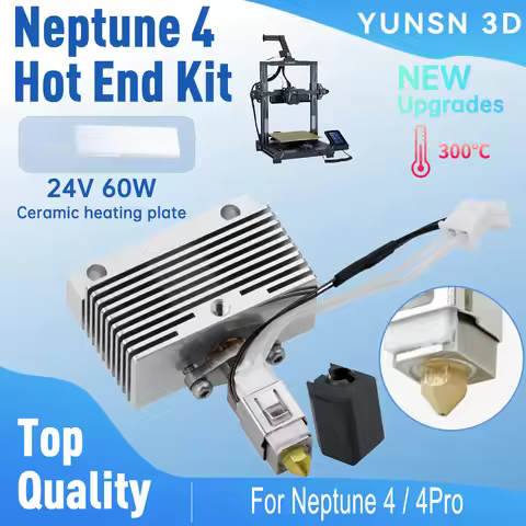 For ELEGOO Neptune 4 Pro Hotend Kit Upgraded High Speed Brass Nozzle Hot End Kit For Neptune 4 3D Pr