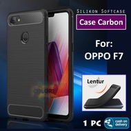 Silikon Case Carbon Oppo F7 Bahan Tebal Lentur Case Oppo F7 Case Tpu Oppo F7 Silikon Carbon Casing O