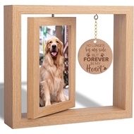Andthen Dog Memorial Picture Frame with Pet Hair Keepsake Fur Jar & Pet Paw Print Kit- Dog Memorial 