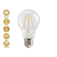 Luceco - 4W LED A60 E27 4000K自然光復古仿鎢絲大螺頭電燈泡，黃光或自然光或冷白光 護眼不閃頻不含水銀燈膽長壽命環保省電 安全高效最新LED技術(LA27N4F47)