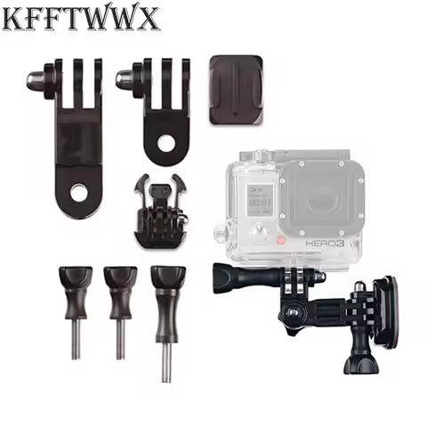 Helmet Mounts for Gopro Hero 12 11 10 9 8 7 6 5 4 Screw Tripods for Go Pro YI 4K SJ4000 EKEN H9 H9R 