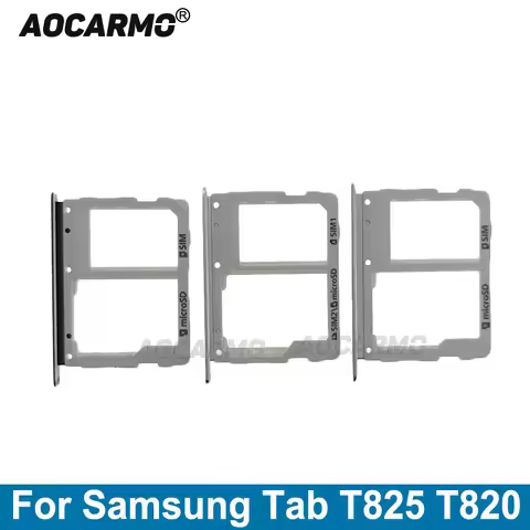 Aocarmo For Samsung GALAXY Tab T825 T820 S3 LTE SM-T819 4G Sim Card Tray MicroSD SD Slot Holder Repl