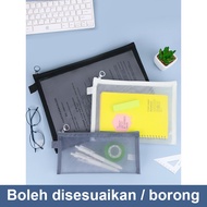 Beg plastik jaring file, beg pensil, beg fail dengan zip, beg maklumat, beg penyimpanan fail, beg pe