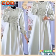 Long Sleeve Gamis Dress Simple Dress Juba Dris Bj Dreas Branded Thick Material Eid Games Latest Maxy