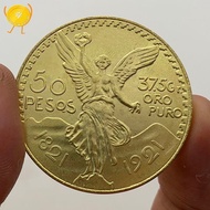 Mexican National Birds Brass Ancient Gold Commemorative Coin Fifty Peso Mexican National Bird Eagle 