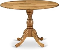 East West Furniture DMT-ANA-TP Dublin Kitchen Dining Table - a Round Wooden Table Top with Dropleaf