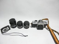 (z) 二手 古董 NIKON NIKOMAT FT2 單眼底片相機+3鏡頭