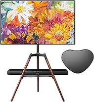 Universal Tripod TV Stand, Tripod Easel TV Stand for 32-65 inch LED LCD Screen Flat Curved Screen, Height Adjustable Studio TV Display Stand with 140° Swivel for Bedroom, Living Room, Corner TV Stand