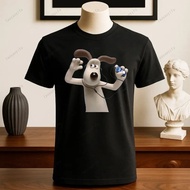 Wallace And Gromit Print T-Shirt Cartoon And Anime Printed For All Genders Vintage Style