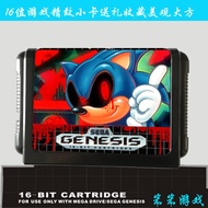 Black Card 16-bit MD Sonic Ghost Sonic Game Card Sega Game with Ghost Sonic Home Video Game Console