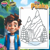 COLORING PAPER / COLORING / DRAWING PAPER / THE PEAKS / COLORING PAPER FOR PAUD, KINDERGARTEN, ELEME