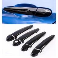 Paint Gloss Black With Lamp Holes Cover Adhesive Installation Door Handle Decoration Suitable For 14