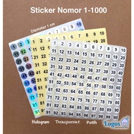 Number Sticker 1-1000 Round Number Label Round Number Sticker