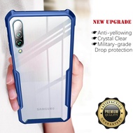 For Samsung Galaxy A90 5G 6.7 inch SM-A908B A908N A9080 Slim Transparent Acrylic Back Case with Rein