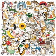 Pigint Cute Watercolor Cat Stickers - 50Pcs Animal Kawaii Japanese Kitty Stickers Waterproof Vinyl f