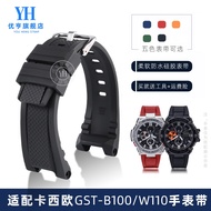High Quality Genuine Leather Watch Straps Cowhide Fit the G SHOCK the heart of the casio steel silicone band GST - W300/400 G/B100 S310 male