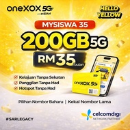 ONEXOX 4G & 5G | CELCOM COVERAGE | 200GB | BOLEH PILIH NOMBOR | MODEM WIFI | DATA CARRY FORWARD | MA