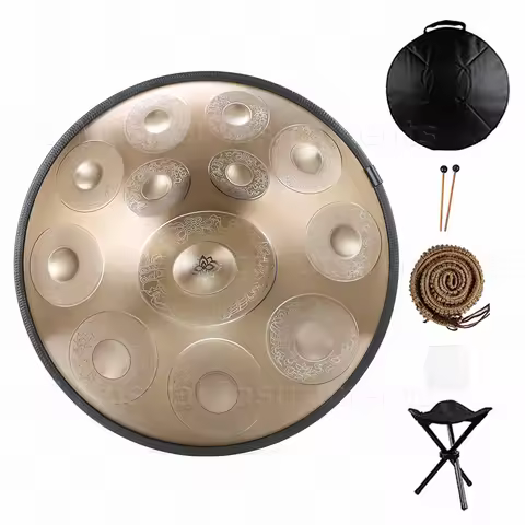 HandPan Musical Instrument 9/10/12/14 Notes 440/432hz Steel for Meditation Sound Healing Professiona