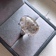 魔鬼銀鈦髮・幽靈共生水晶銀戒