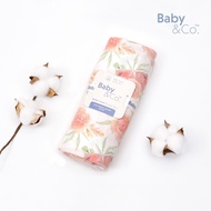 [ของแท้ 100%] ผ้าห่อตัว Baby Swaddle แบรนด์ Baby&co. ขนาด 47×47" [Little Me]