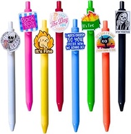 YJ PREMIUMS 8 PC Funny Pens | Cute Sarcastic Snarky Demotivational Offensive Swear Word Motivational