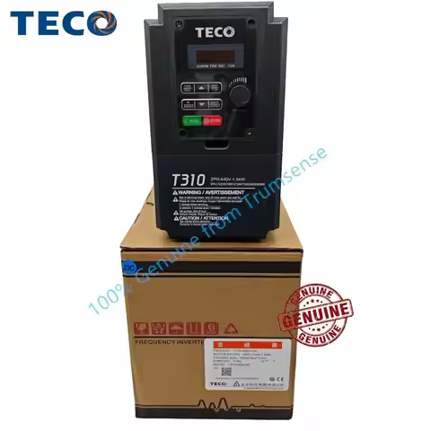 100% Genuine TECO 3 Phase Inverter 1.5 Kw 2HP T310-4002-H3C 380 to 440V 4.6A Input 0 to 440V 4.2A Ou
